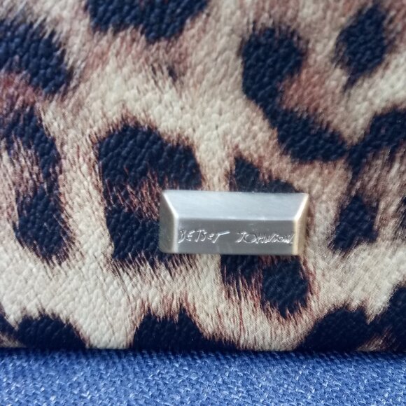 Betsy Johnson leopard crossbody bag with jeweled design - Picture 7 of 9